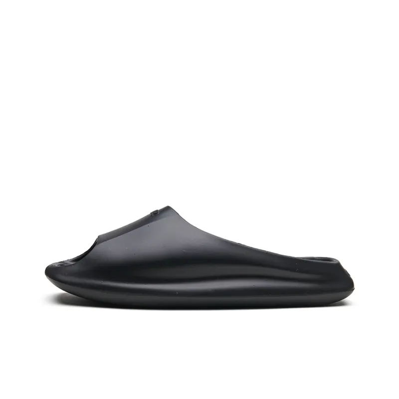 EQLZ EQUALIZER Quiet Abrasion Resistant Slide Slippers Unisex Ghost Black-0