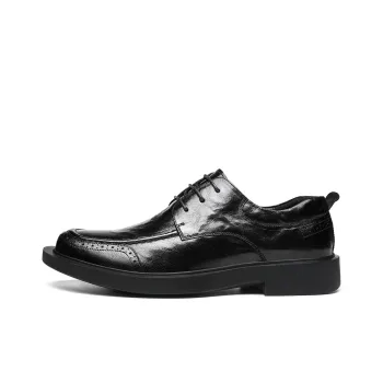 FAPAI Dress Shoes Men Low-Top Black
