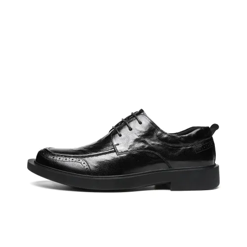 FAPAI Dress Shoes Men Low Top Black