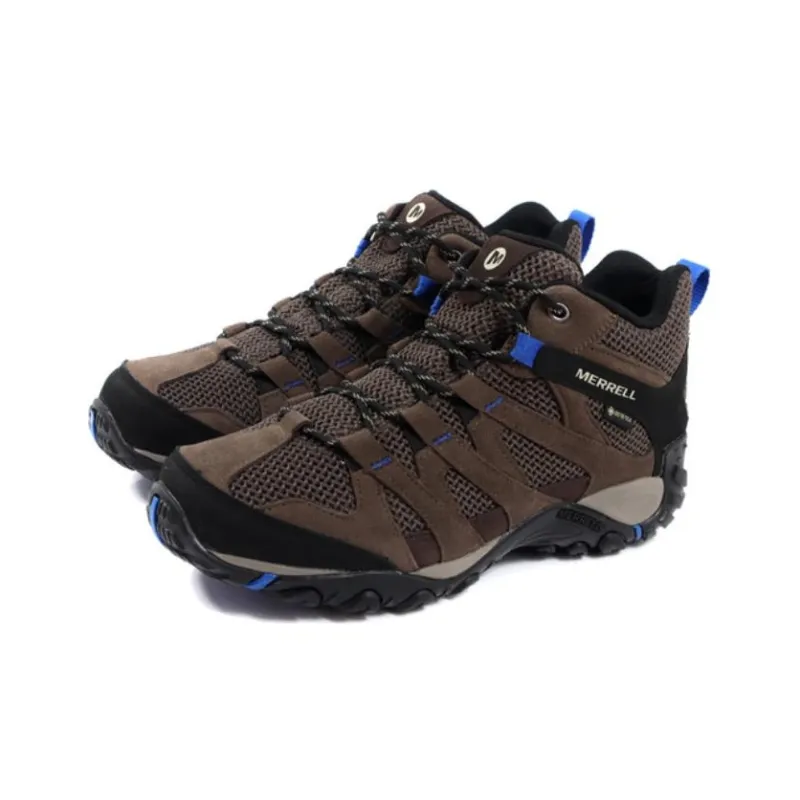MERRELL Alverstone MID GTX Anti-Slip Wear-Resistant Mid-Top Outdoor Shoes Men's Dark Brown-1