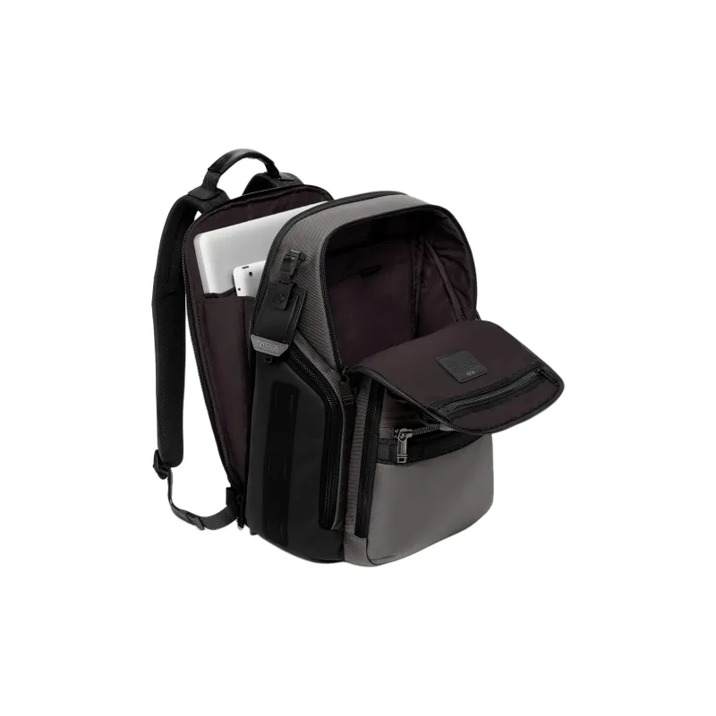 TUMI Alpha Bravo Nylon Backpack Men's Charcoal Black-4