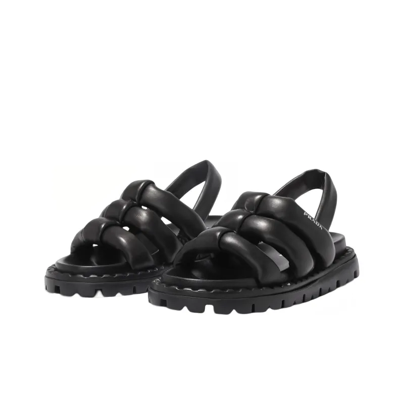 PRADA Women's Nappa Sandal 'Black'-1