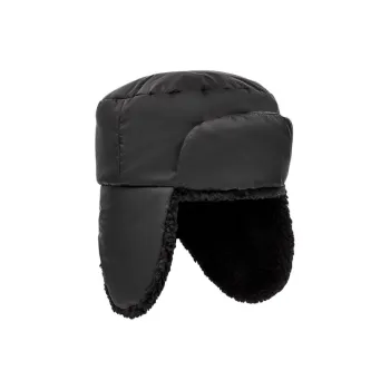 UGG Recycled Polyester Acrylic Modified Acrylic Polyester Silicone Trapper Hats Women's Black