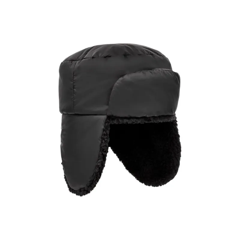UGG Recycled Polyester Acrylic Modified Acrylic Polyester Silicone Trapper Hats Women's Black-0