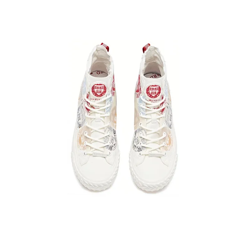 ANTA X Harvard Life Series Sneakers Canvas High 'White Multi Color' Women's-3
