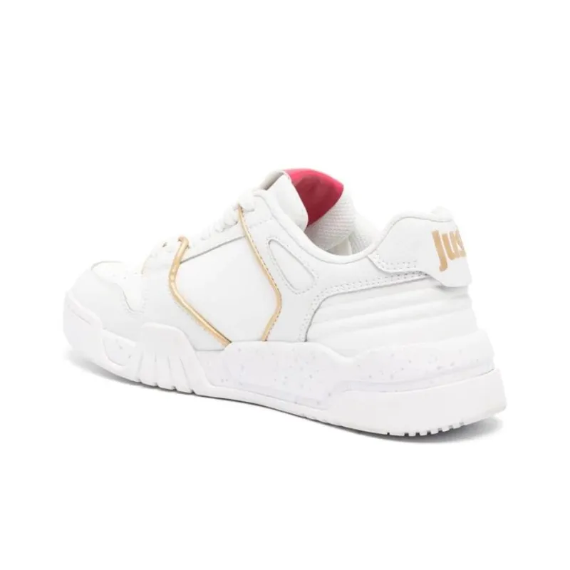 Just Cavalli Tiger Head-motif Leather Sneakers-1