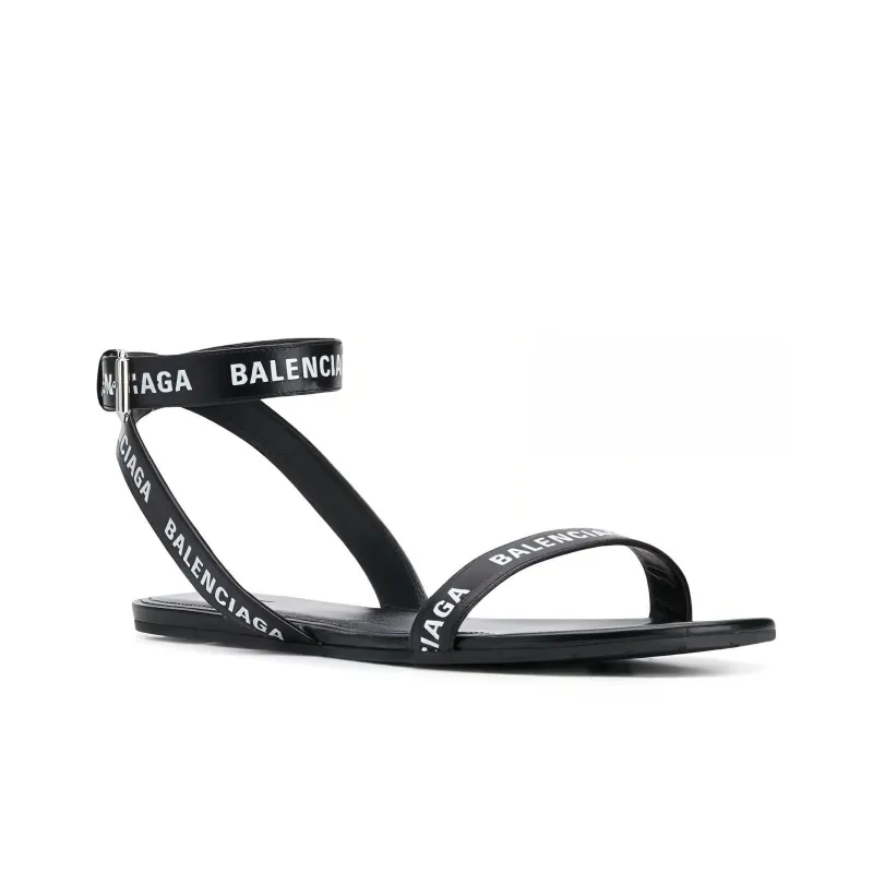 Balenciaga Round Sandal F05 Black White Women's-2