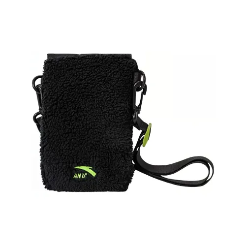 Anta Life Collection Fabric Cell Phone Pouch Shoulder Bag Crossbody Bag Regular Unisex Black