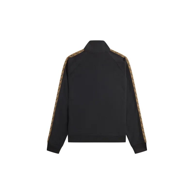 FRED PERRY Contrast Tape Track Jacket Jackets & Coats Men's Black-1