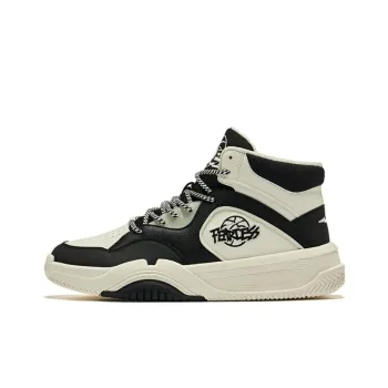 Erke Dominator Optimus Cushioning High Top Skateboard Shoes Men's Ivory Jet Black