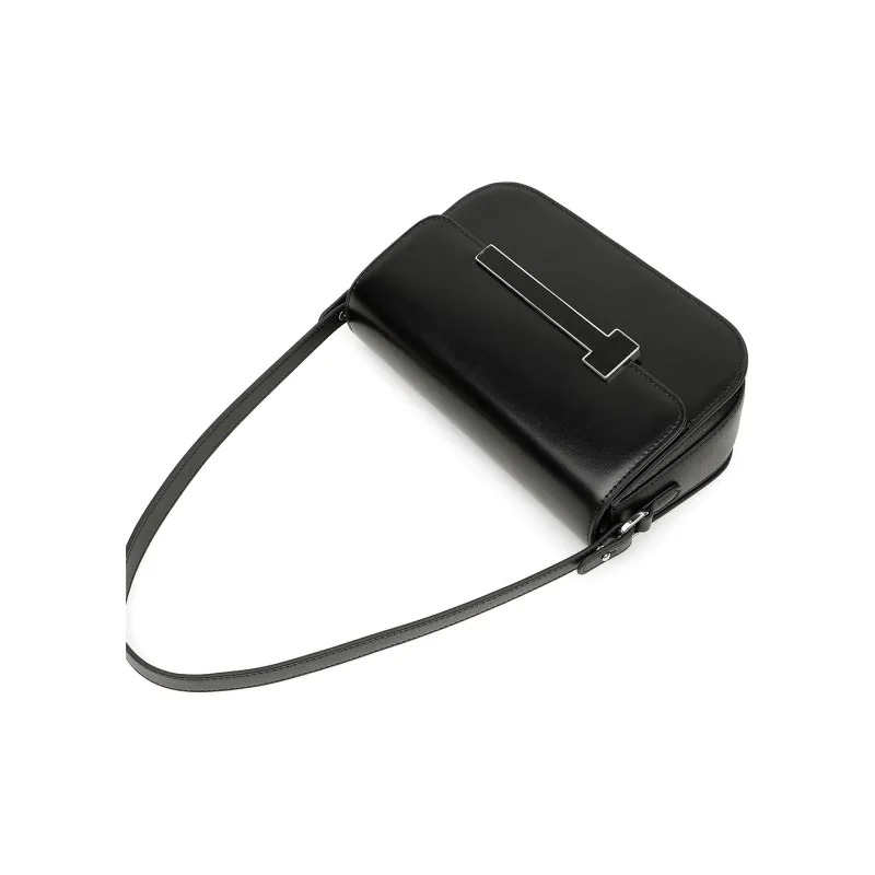 Teenmix Cow Leather Tofu Bag Small Square Bag Underarm Crossbody Bag, Shoulder Bag Regular Women's Brown/Black/Red-24