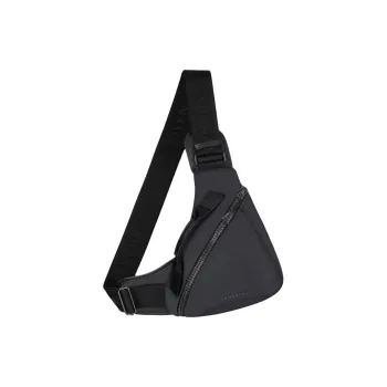 GIVENCHY G Zip Fabric Triangle Bag, One Shoulder Crossbody, Fanny Pack Small Size Men's Black