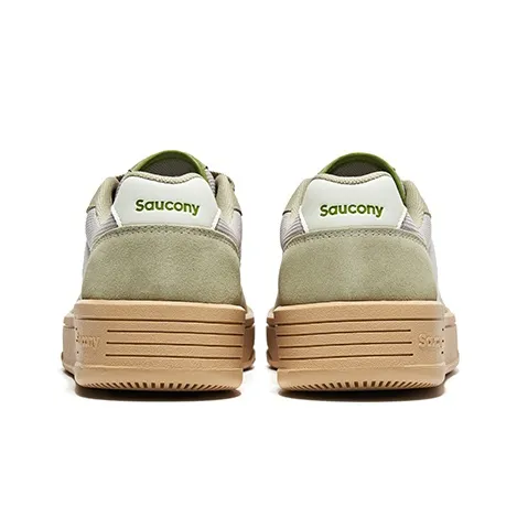 Saucony CROSS JZ Cushioned Wear Resistant Coverage Low Top Casual Running Shoes Unisex Gray Green-3