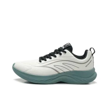 QIAODAN Cushioning Low Top Running Shoes Men's Green White