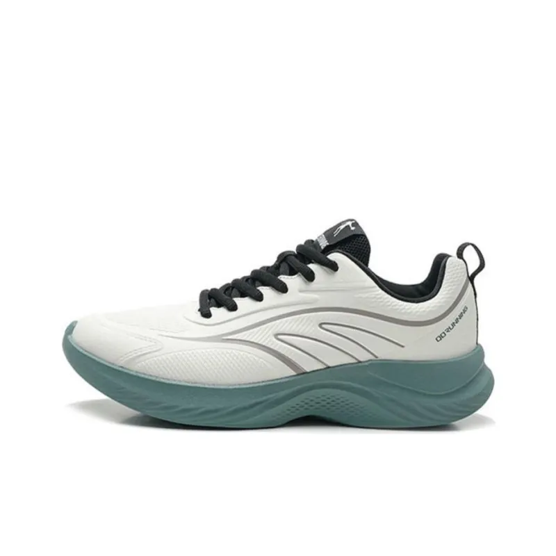 QIAODAN Cushioning Low Top Running Shoes Men's Green White-0