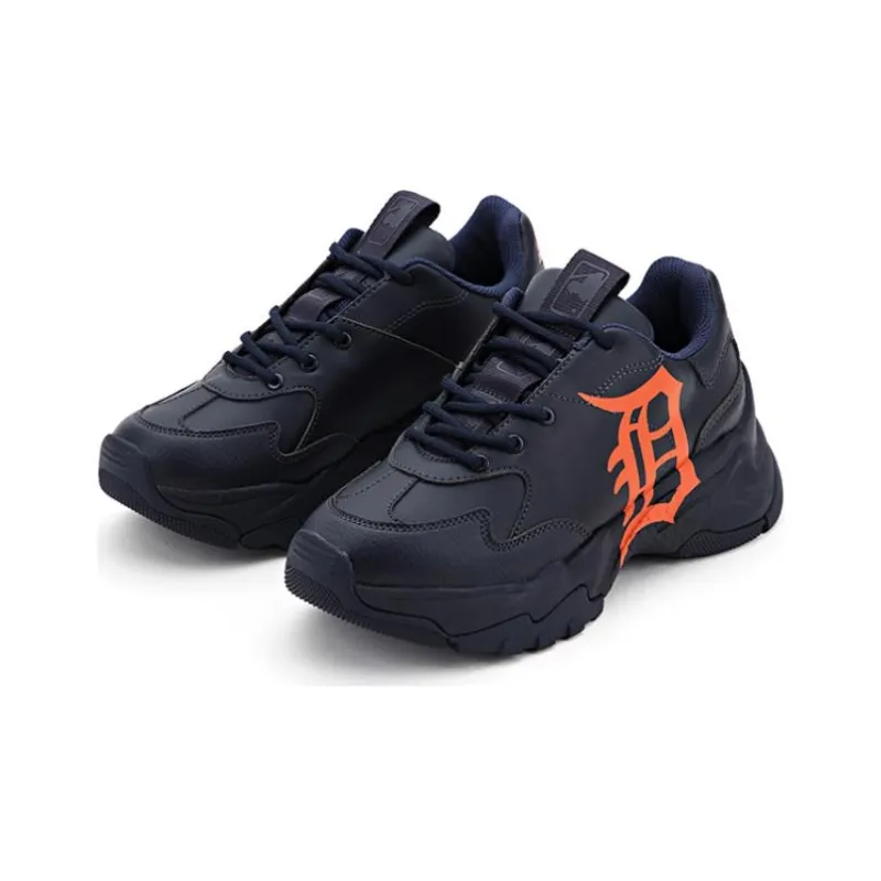 MLB Big Ball Chunky Height Increasing Low Top Chunky Sneakers Unisex Dark Navy Blue-1
