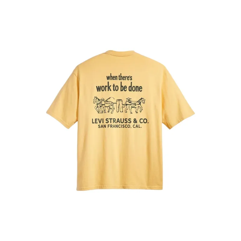 Levi's Short Sleeve Workwear T Shirt T Shirt Men's Yellow-1