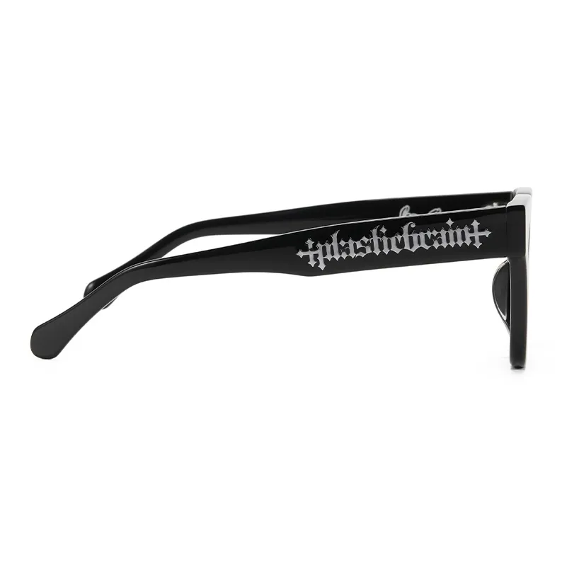 PLASTIC BRAIN Plate Frame Square Sunglasses Unisex-4