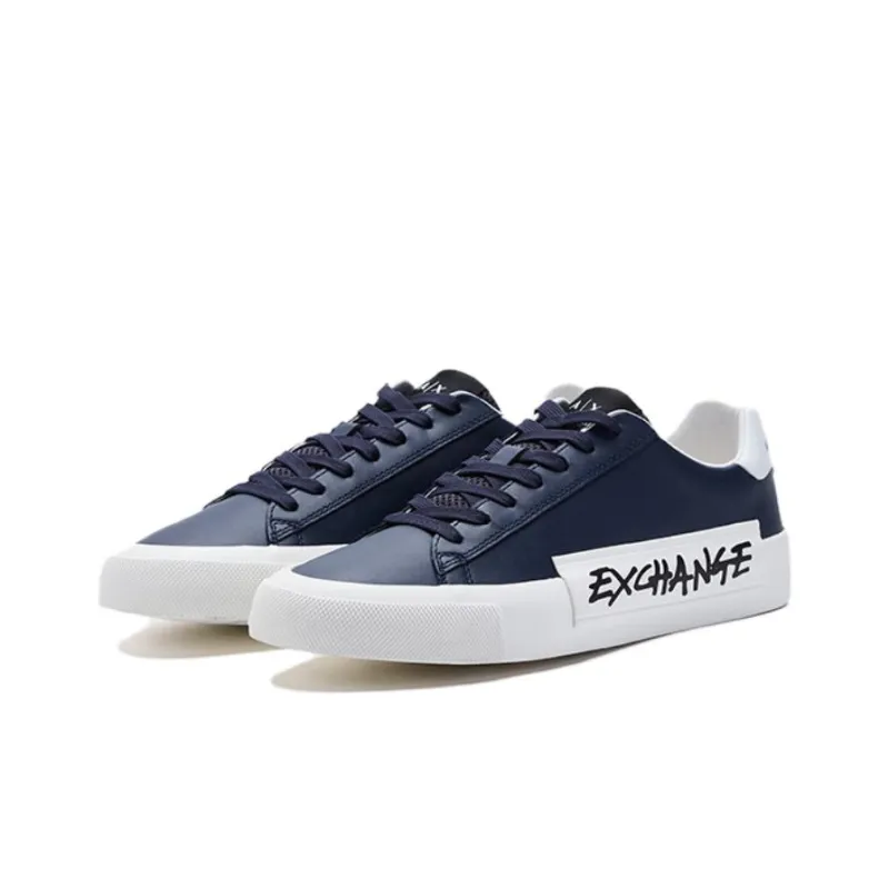 ARMANI EXCHANGEAE Low Top Skateboard Shoes Men's Blue-2