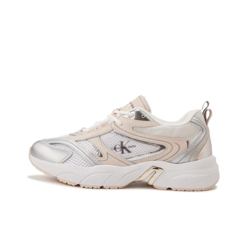 CKJ CALVIN KLEIN JEANS Low Top Chunky Sneakers Women's White Pink-0