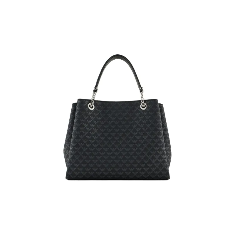 EMPORIO ARMANI Polyester Tote Bag, Shopping Bag, Shoulder Bag, Crossbody Bag, Handbag Women's Black-2
