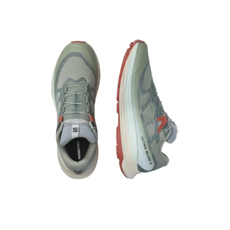 SALOMON Women's Ultra Glide 2 'Lily Pad Hot Sauce'-2
