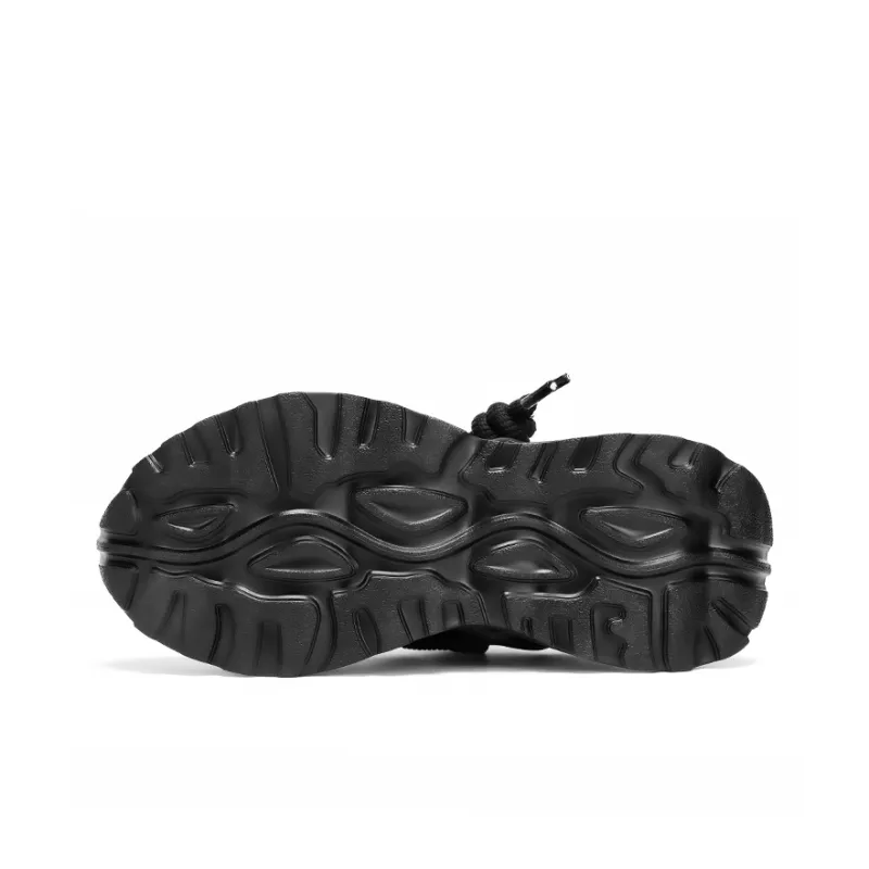 BOIGEMES Low Top Chunky Sneakers Men's Black-5