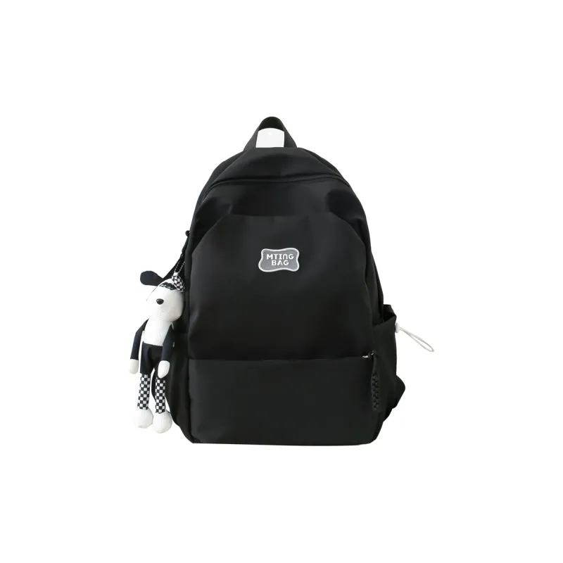 Deli Bear Nylon Backpack Regular Unisex White/Pink Blue/Black Yellow Green-8