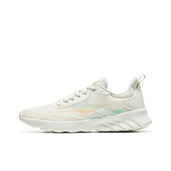 Erke High Speed Anti Slip Wear Resistant Low Top Running Shoes Women's Ivory Jade Green