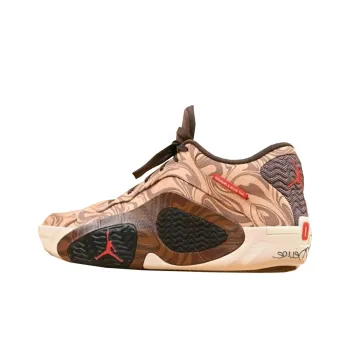 Jordan Tatum 2 Cushioning Anti Slip And Wear Resistant Mid Top Basketball Shoes Men's Brown Black