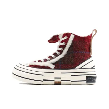 VESSEL G.O.P. Winter Highs Cherry Red Non slip Lightweight High Top Skateboard Shoes Women's Red White