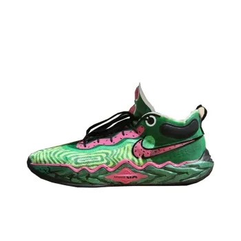 Nike Air Zoom G.T. Run Cushioning Anti Slip And Wear Resistant Low Top Basketball Shoes Men's Green/Pink