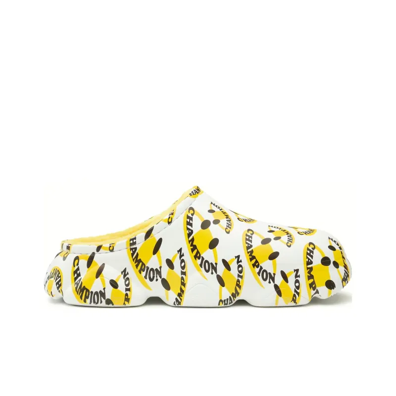 Champion SUPER MELOSO Wrap-toe Slippers Unisex Yellow White-1