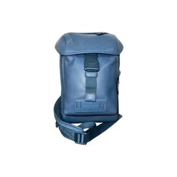 COACH Ranger Canvas With Leather One Shoulder Crossbody Sling Bags Small Size Men's Lake Blue