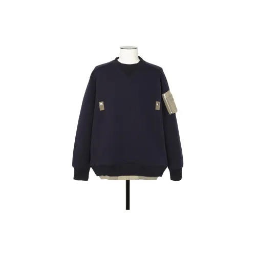 Sacai Sweatshirts Men Marine Blue