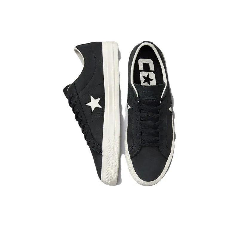 Converse One Star Anti Slip And Wear Resistant Lightweight Low Top Skateboard Shoes Unisex Black-3
