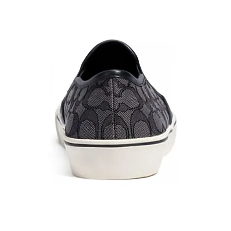 COACH Low Top Skateboard Shoes Men's Black-3