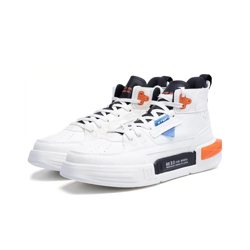 XTEP Reverse War 3.0 Low Top Skateboard Shoes Men's Beige Black-2