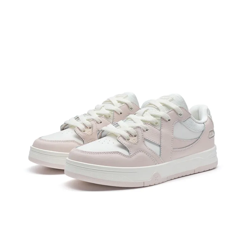 XTEP MAXX1.0 Skateboard Shoes Women's Low Top Pure Pink/Sail White-4