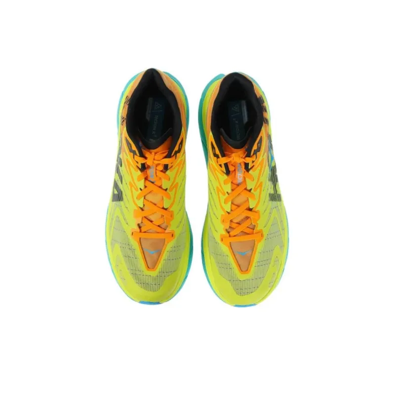 HOKA ONE ONE Tecton X Cushioning Slip Resistant Low Top Running Shoes Men's Yellow-3