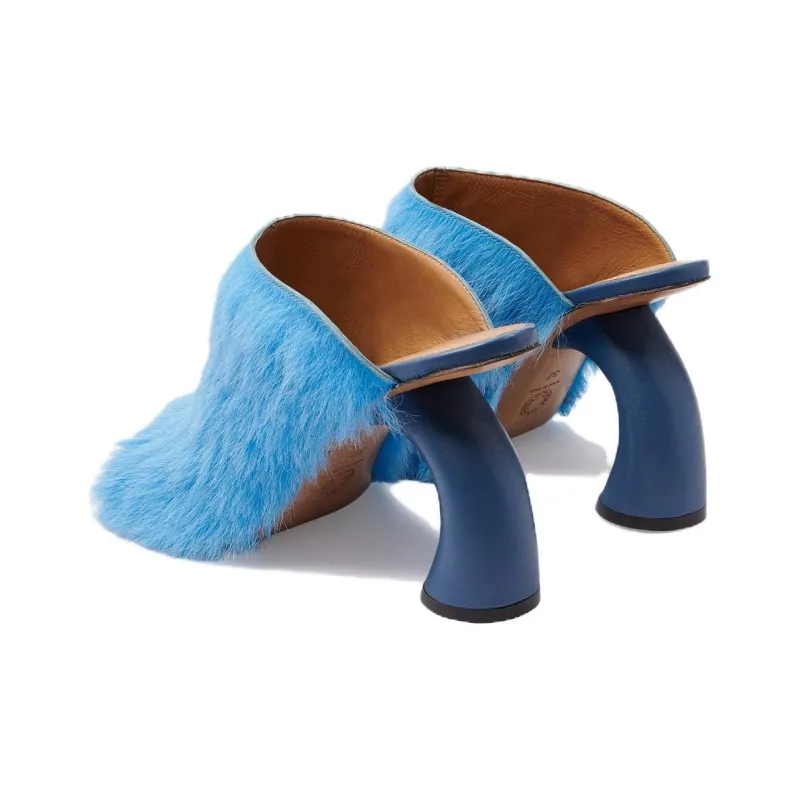 DRIES VAN NOTEN Slide Slippers Women's Blue-3