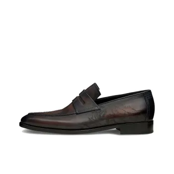 BERLUTI Andy Demesure Neo Scritto Loafers Men's Charcoal Brown