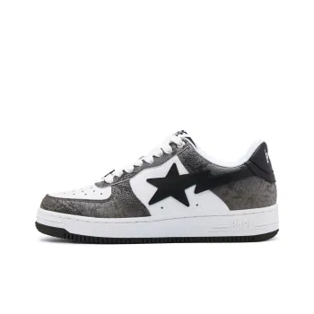 A BATHING APE Sta Black Snakeskin