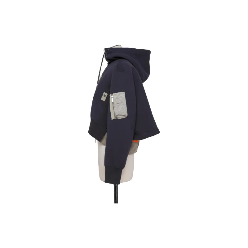 Sacai Puffer Jacket Women's Marine Blue-2