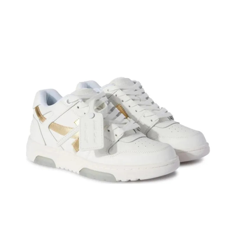 OFF WHITE Out Of Office Cushioning, Slip Resistant, And Abrasion Resistant Low Top Casual Shoes Women's White Gold-2