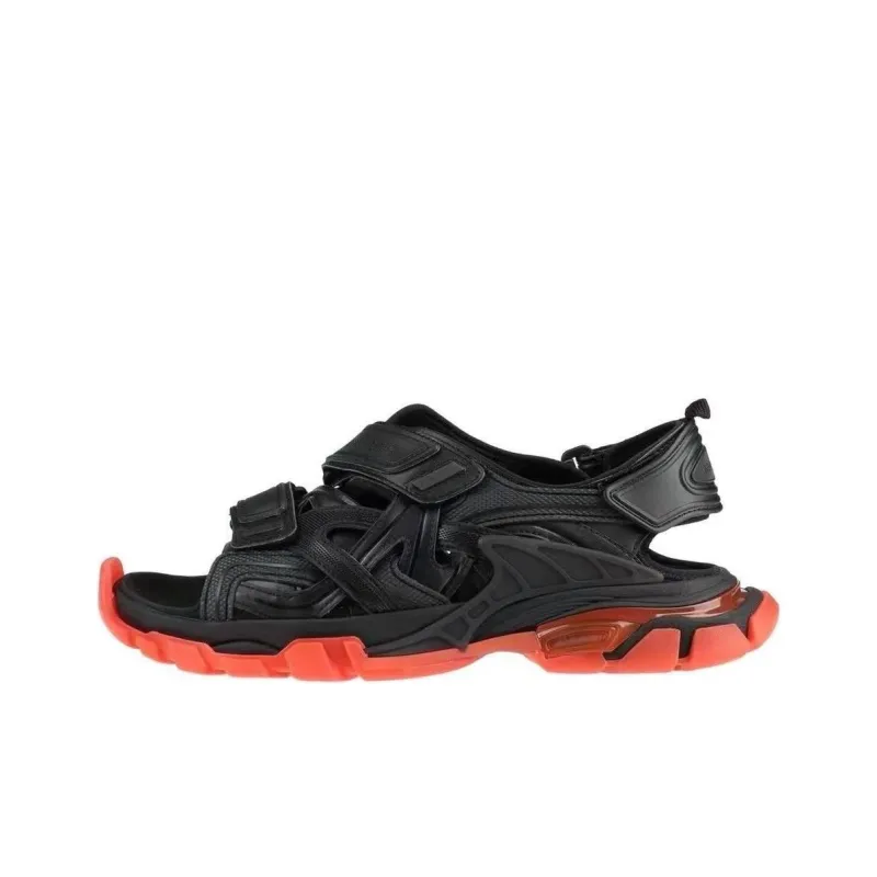 Balenciaga Beach Sandals Men's Black Orange-0