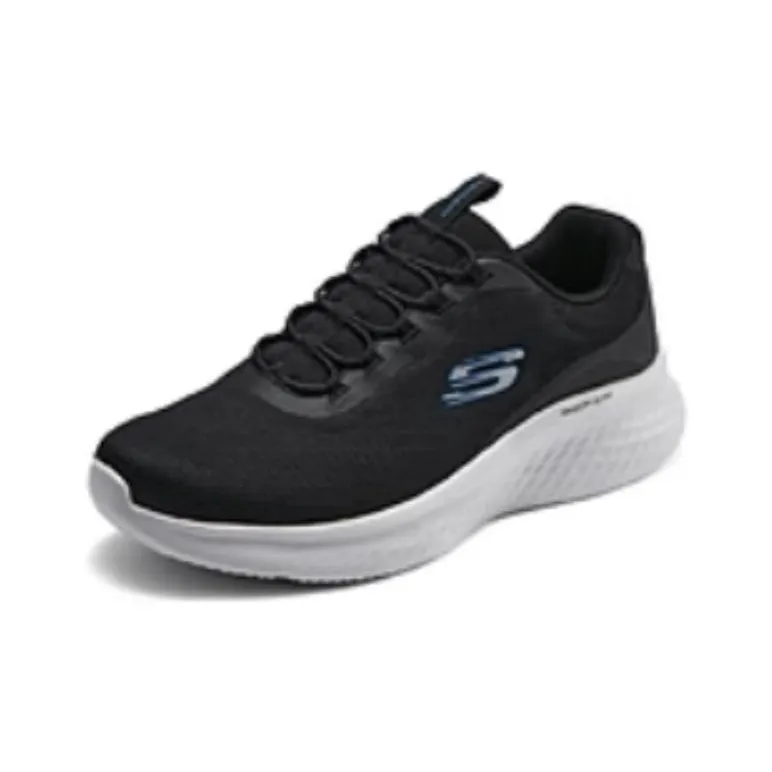 Skechers Cushioning, Wear Resistant Low Top Casual Running Shoes Men's Black Blue-2