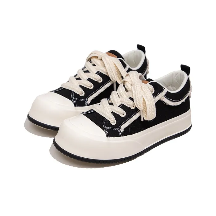 Feiyue Anti Slip Wear Resistant Low Top Canvas Shoes Women's Black-4