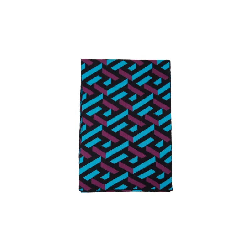 VERSACE La Greca Ribbed Scarf-1