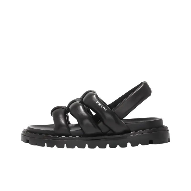 PRADA Women's Nappa Sandal 'Black'-0